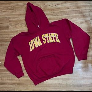 Brand new IWOA STATE college hoodie never been worn size medium red and yellow